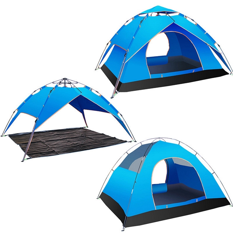 3-4 people automatic tent outdoor camping large family camping tent