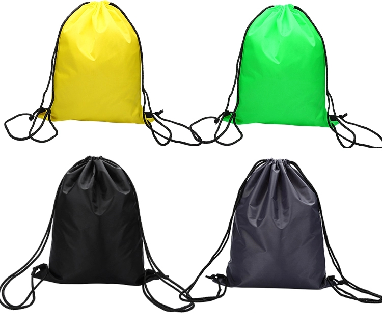 Promotional Custom Logo Sport Gym Reflective Drawstring Cinch Bag