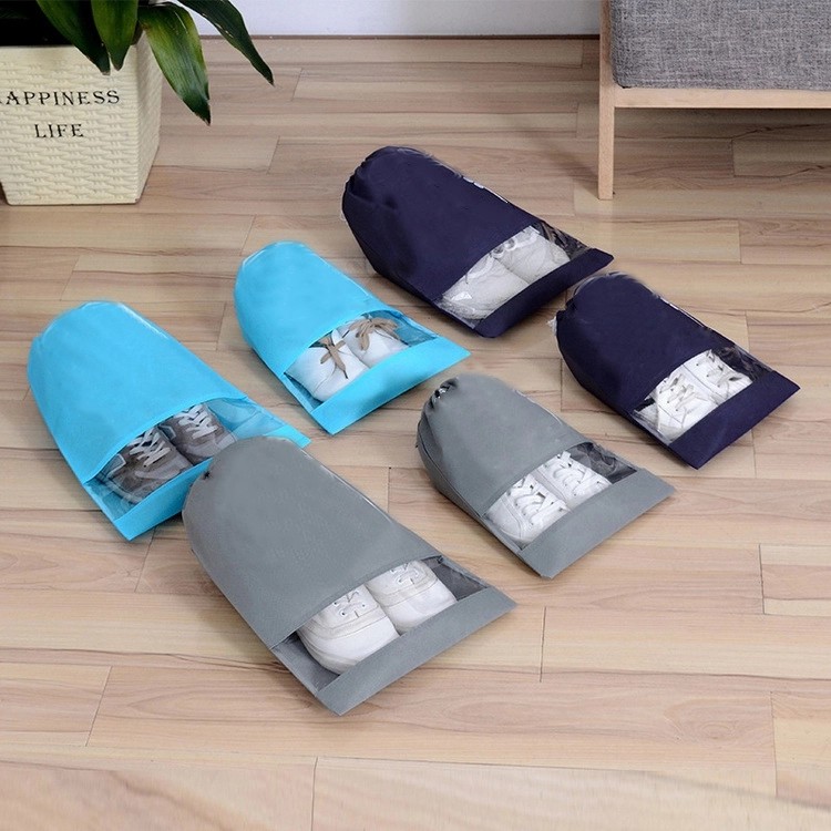 Customized Non-woven Travel Shoes Storage Dust Bag Drawstring Bag