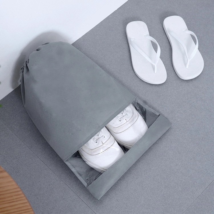 Customized Non-woven Travel Shoes Storage Dust Bag Drawstring Bag