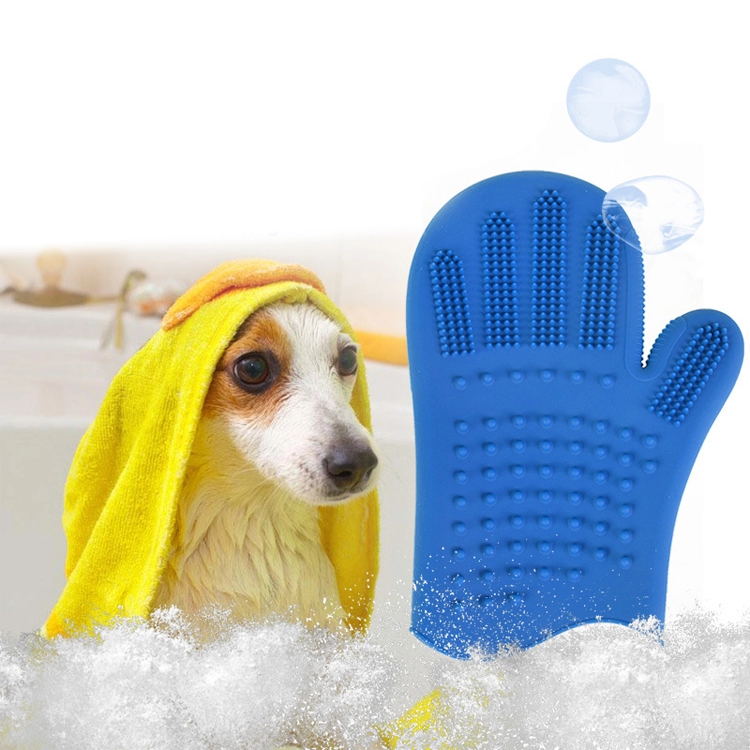 2019 New Design Silicone Pet Grooming Glove Custom Logo Accept