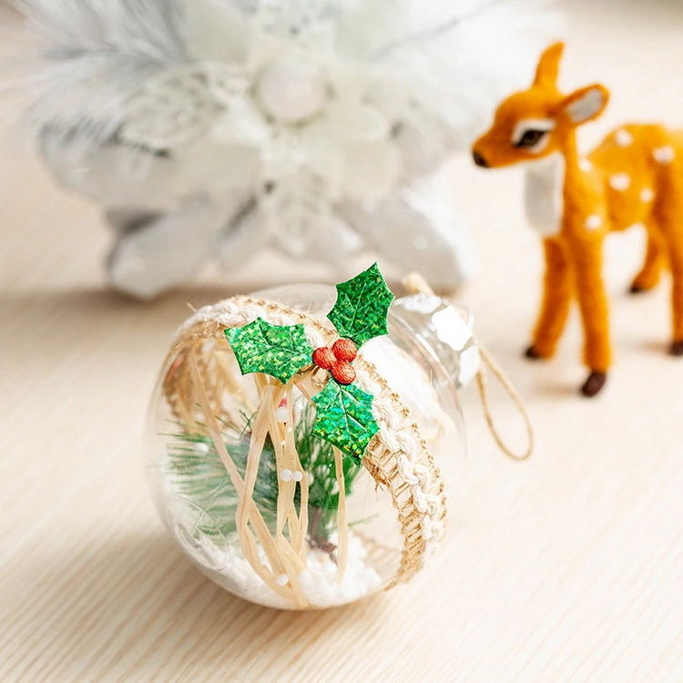 Unique Tree Pendant Party Gift Birthday Christmas Decoration PET Round Transparent Ball