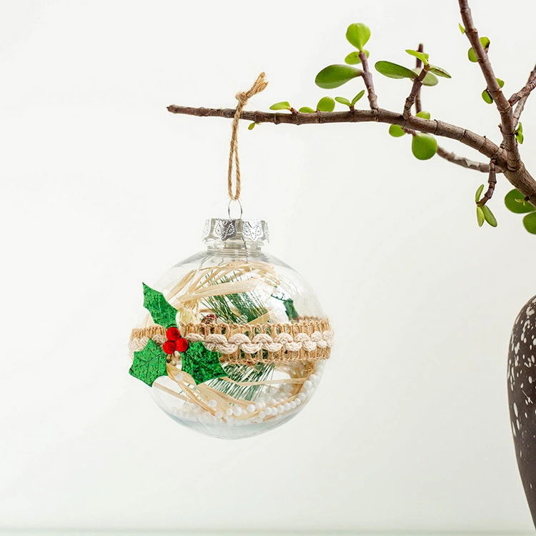 Unique Tree Pendant Party Gift Birthday Christmas Decoration PET Round Transparent Ball