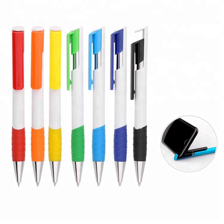 Multi Color Custom Logo Printed Phone Holder Ball Pen Refill Ballpoint Pen