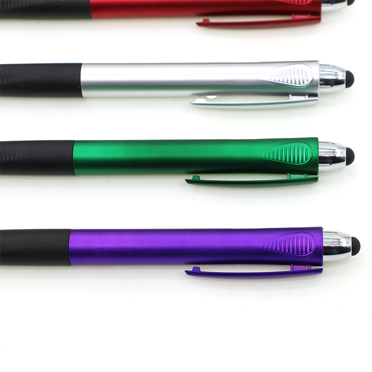 New Design Promotional Custom Logo Ballpoint Pen Touch Pen Plastic Ball Pen