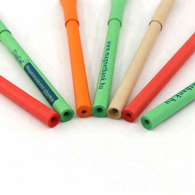 New Design Custom Logo Ballpoint Pen Eco-friendly Recyclable Paper Pen