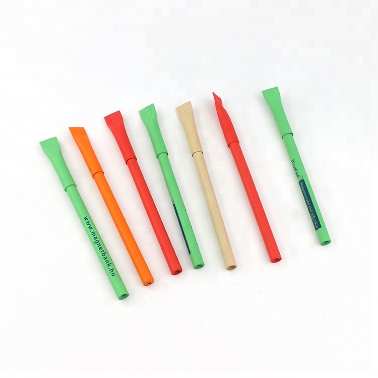 New Design Custom Logo Ballpoint Pen Eco-friendly Recyclable Paper Pen