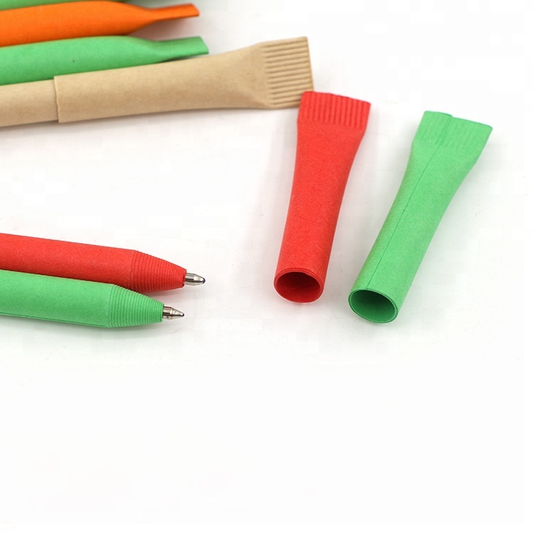 New Design Custom Logo Ballpoint Pen Eco-friendly Recyclable Paper Pen