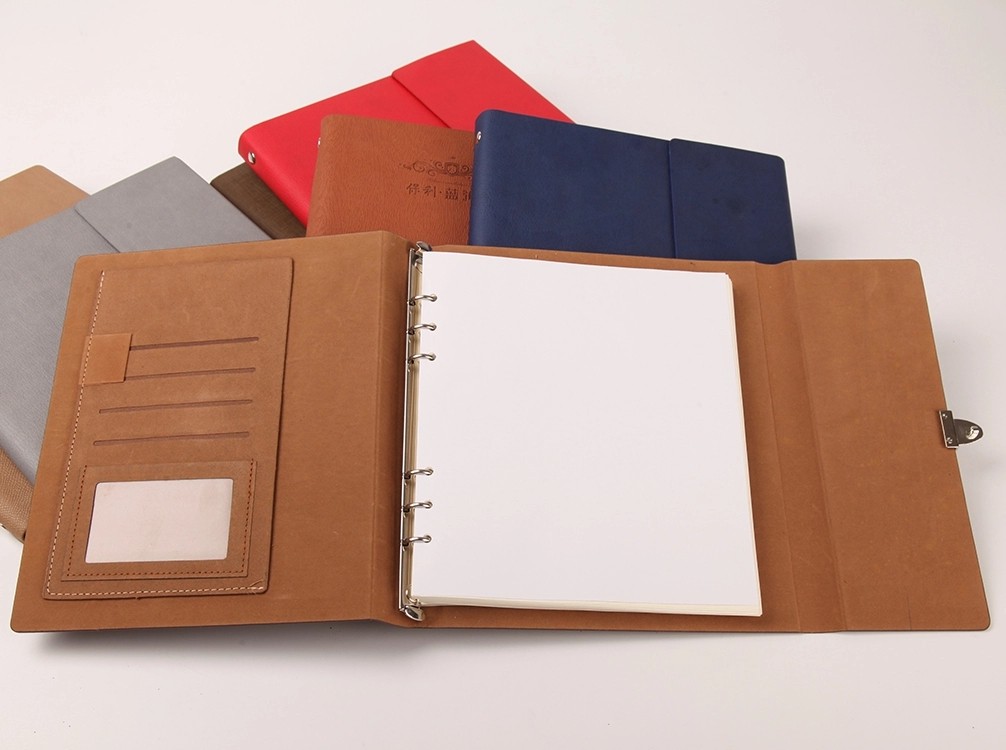 Customizing High-Grade PU Three Fold Loose-Leaf Travelers Notebook Custom Printing