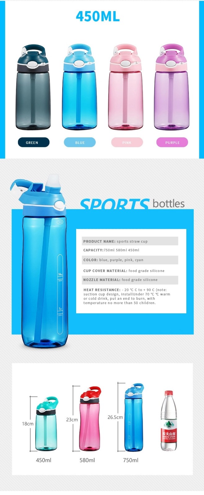 Creative travel portable sports bottle BPA free tritan cup sealed eco friendly water cup