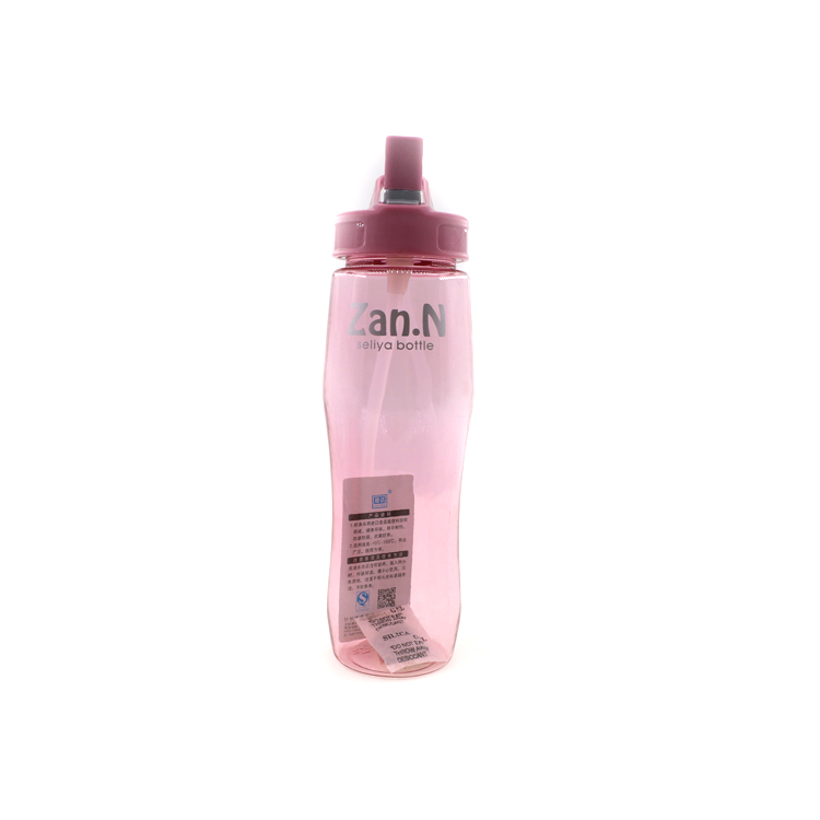 BPA free custom sports plastic water bottle with straw lid