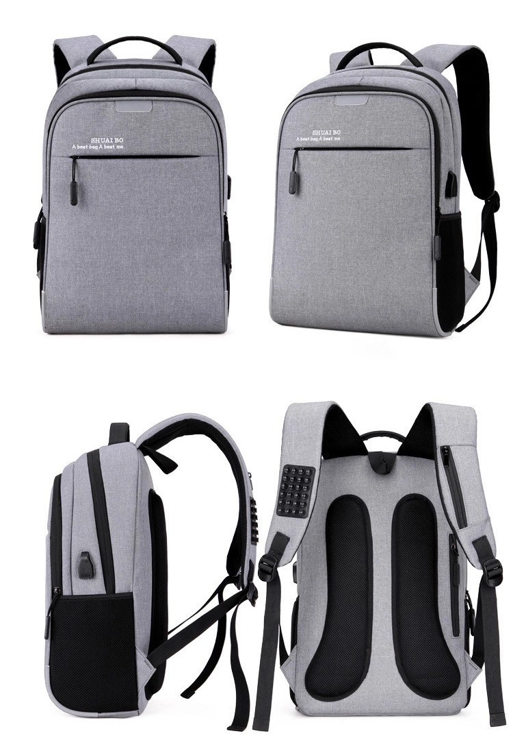 High Quality OEM Custom Logo Waterproof Nylon Travelling Business USB Charging Computer Backpack Laptop Bags