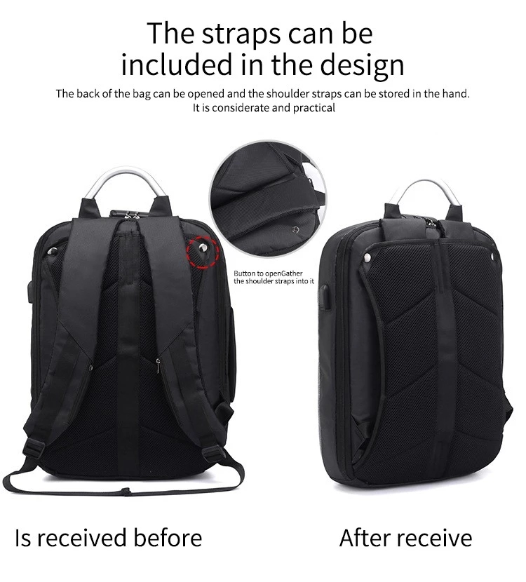 Wholesale new business trip fashion backpack water resistant backpack multi-function anti-theft with usb charging bag