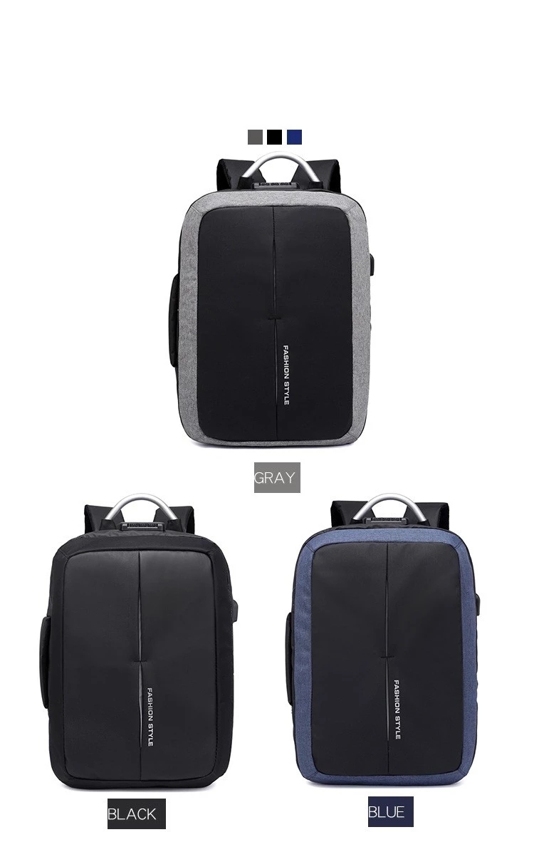 Wholesale new business trip fashion backpack water resistant backpack multi-function anti-theft with usb charging bag