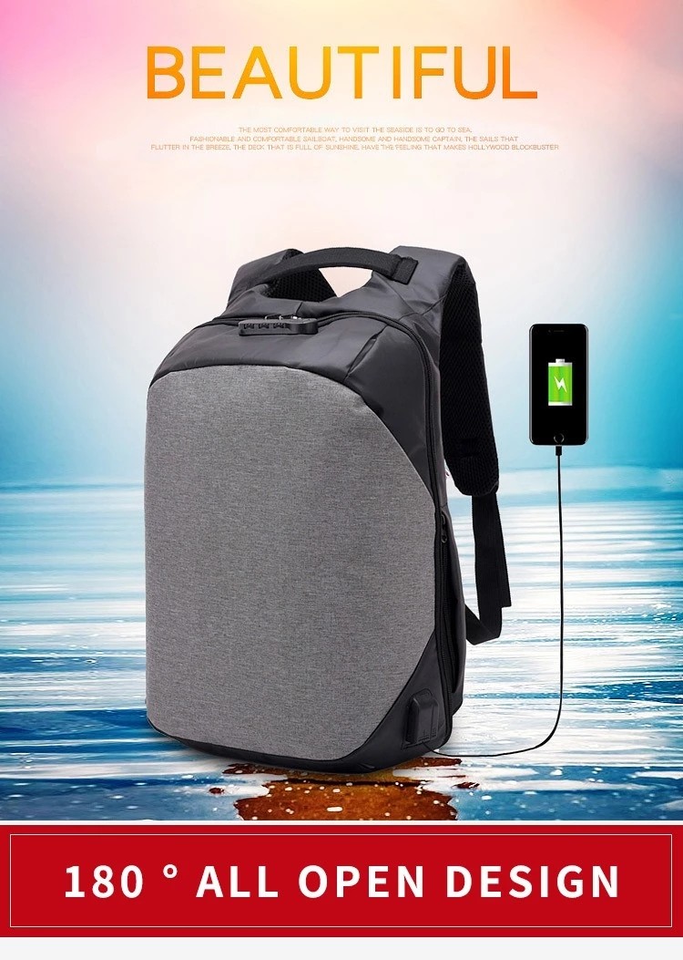 USB charging smart backpack anti-theft password lock shoulder waterproof business travel college backpack