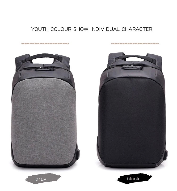 USB charging smart backpack anti-theft password lock shoulder waterproof business travel college backpack