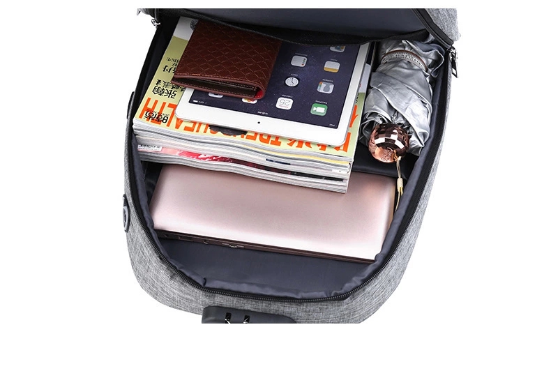 Wholesale new fashion backpack water resistant with usb college anti theft laptop school bag