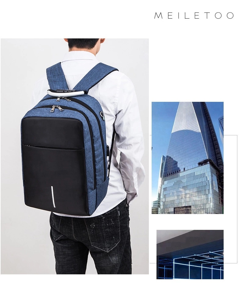 Wholesale new fashion backpack water resistant with usb college anti theft laptop school bag