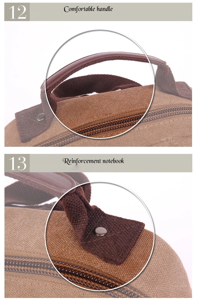 New Trendy Men's Slanting Across Multi-Pockets Chest Bag Canvas Interface Cycling Backpack Bags