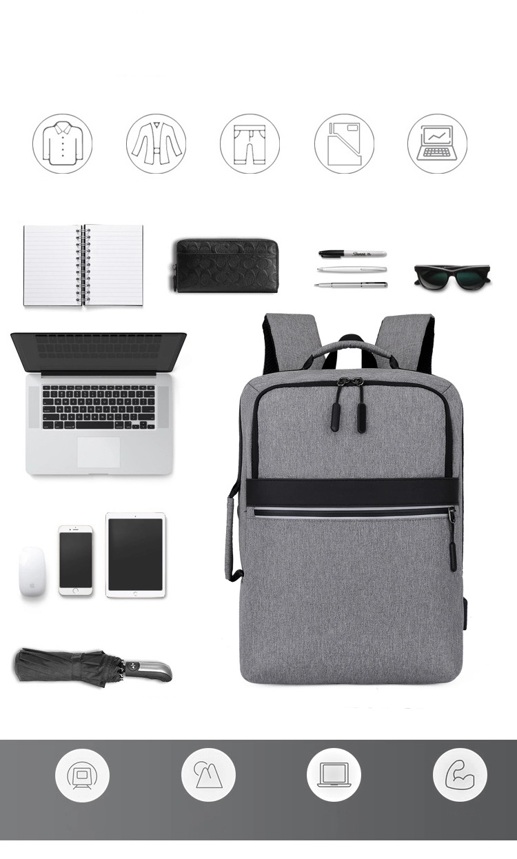 New Business Casual Laptop Package Students Multi-function USB Charging Backpack