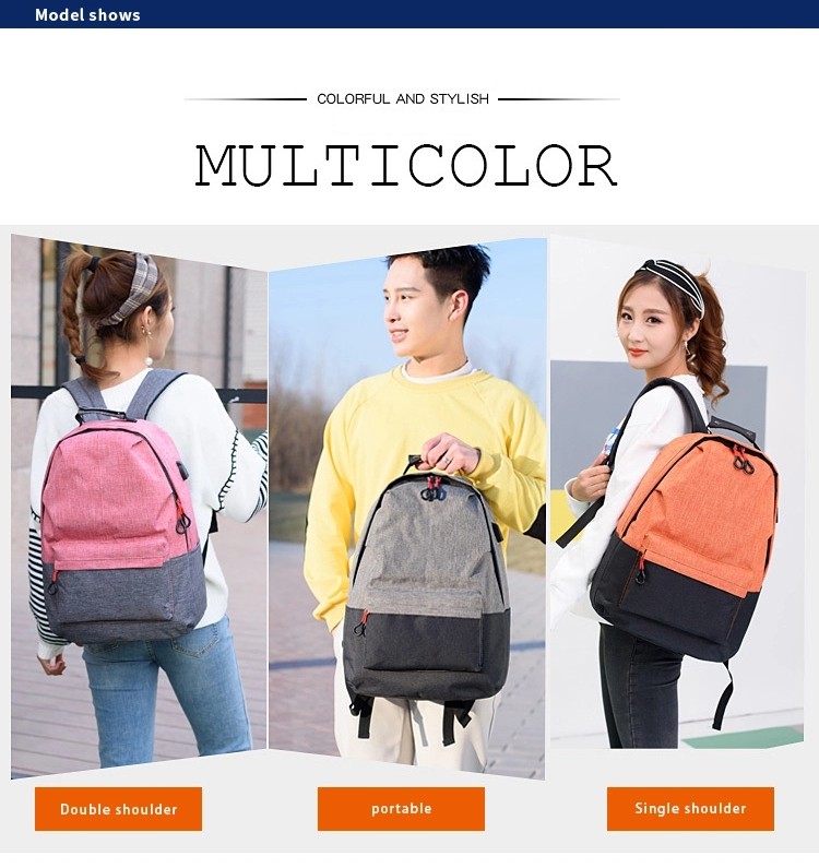 High Quality Hot Sale Waterproof School Bagpack USB Charging Backpack Bag