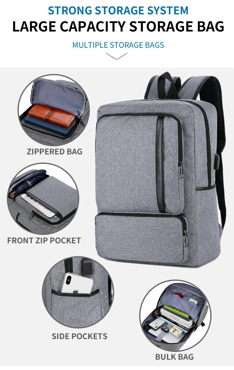 Wholesale Fashion Casual USB Charging Backpack Anti-theft Laptop Backpack
