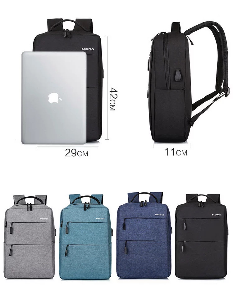 Promotional Fashion USB Charging Backpack Waterproof Business Travel Laptop Bag