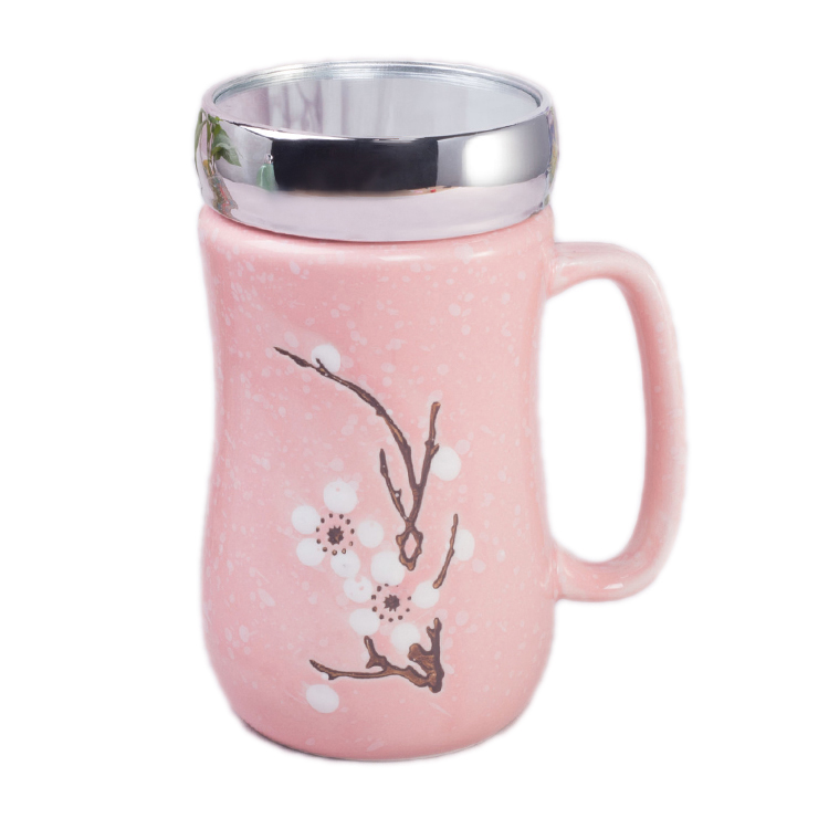 Wholesale popular ceramic mugs with cup cover on alibaba