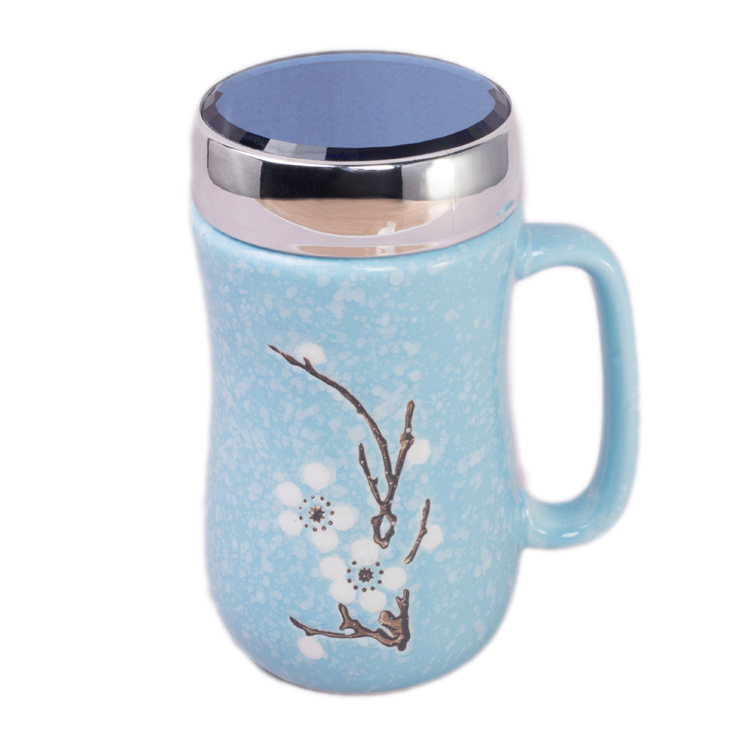 Wholesale popular ceramic mugs with cup cover on alibaba