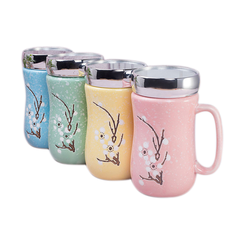 Wholesale popular ceramic mugs with cup cover on alibaba