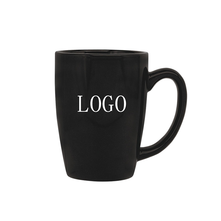 Cheap and good quality black plain white printed coffee mugs on alibaba