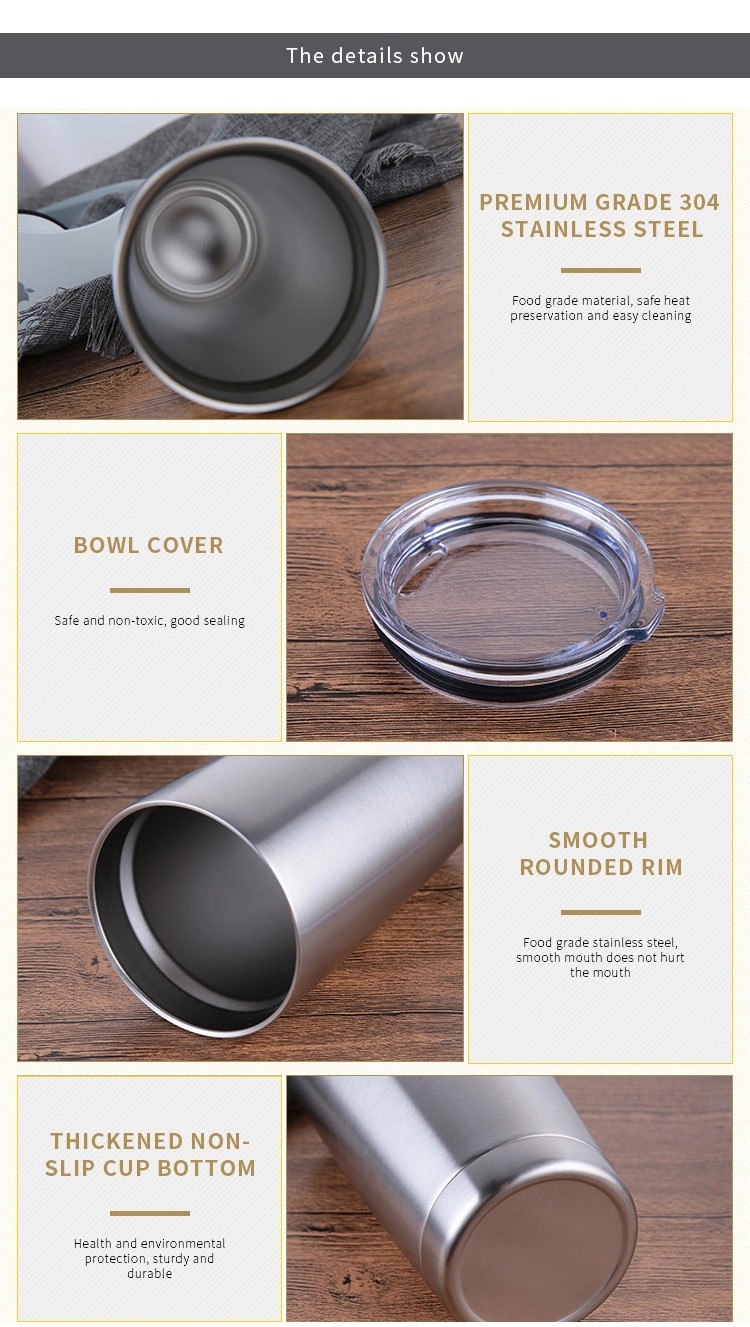 BPA Free 20 oz Coffee Mug Insulated Vacuum Double Wall Stainless Steel Tumbler