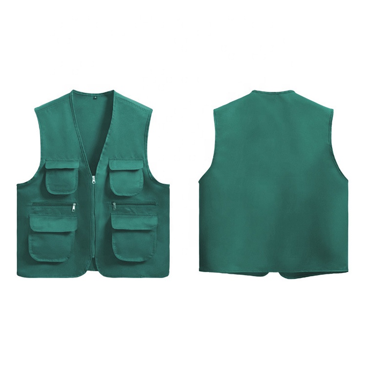 Men's Multi Pockets Outdoor Vest Waistcoat For Camping Photography Volunteer Promotional Advertising Vest Bib