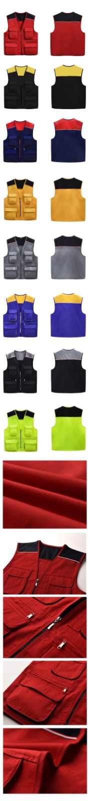 Women's Multi Pockets Outdoor Vest Waistcoat For Camping Photography Volunteer Promotional Advertising Vest Bib