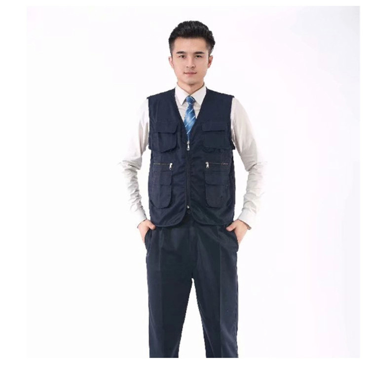 High quality multi pockets slim fit Volunteer men's sleeveless work vests