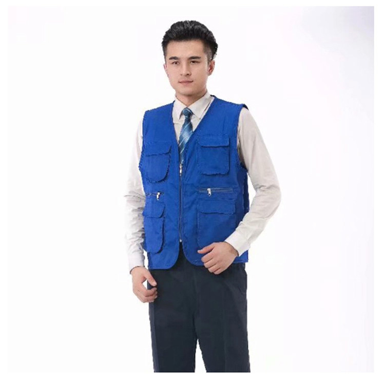 High quality multi pockets slim fit Volunteer men's sleeveless work vests