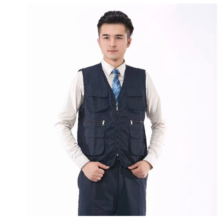 High quality multi pockets slim fit Volunteer men's sleeveless work vests