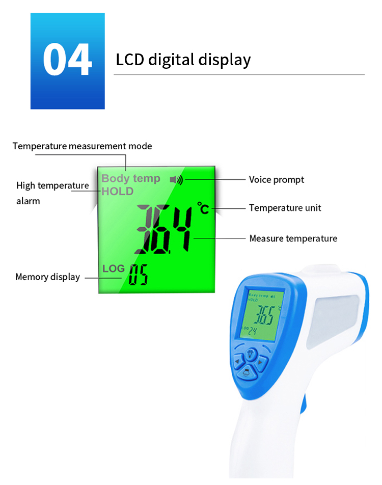 Medical Non Contact digital electronic body baby ir forehead infrared thermometer gun