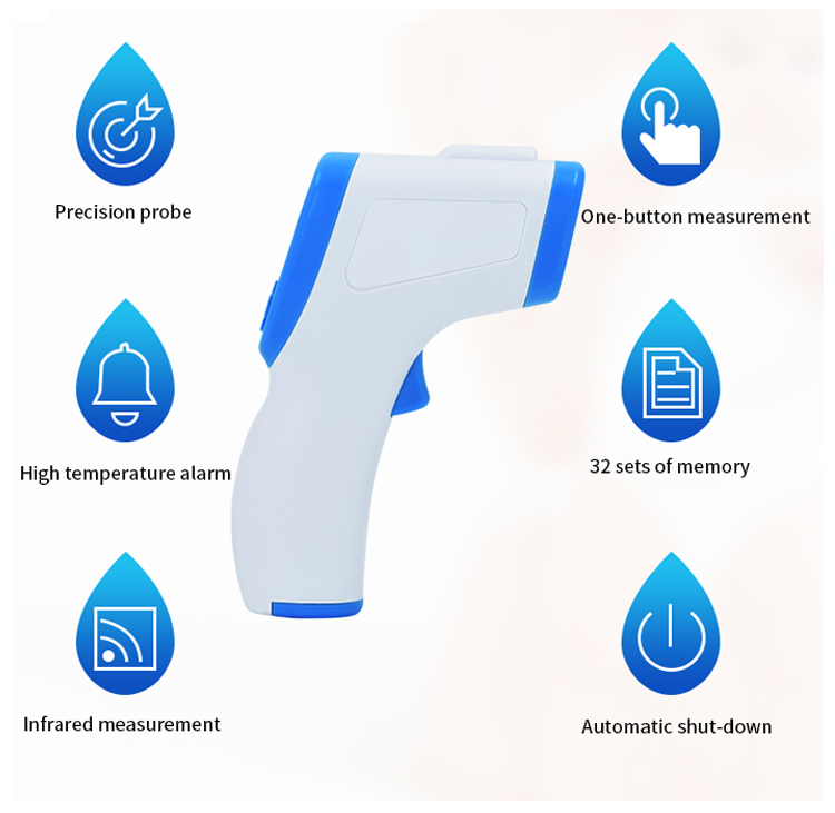 Medical Non Contact digital electronic body baby ir forehead infrared thermometer gun