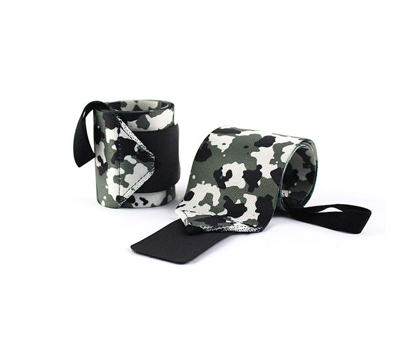 Camouflage Nylon Weightlifting Wrist Wraps Fitness