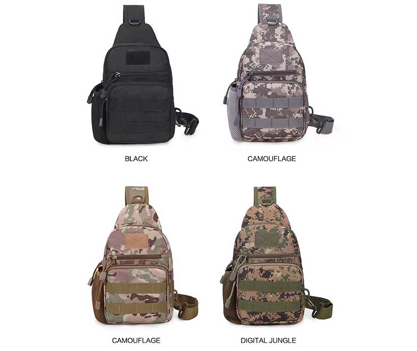 Tactical Chest Bag Multi-Functional Cycling Outdoor Sports  Small Pack Single Shoulder Camo Chest Bag