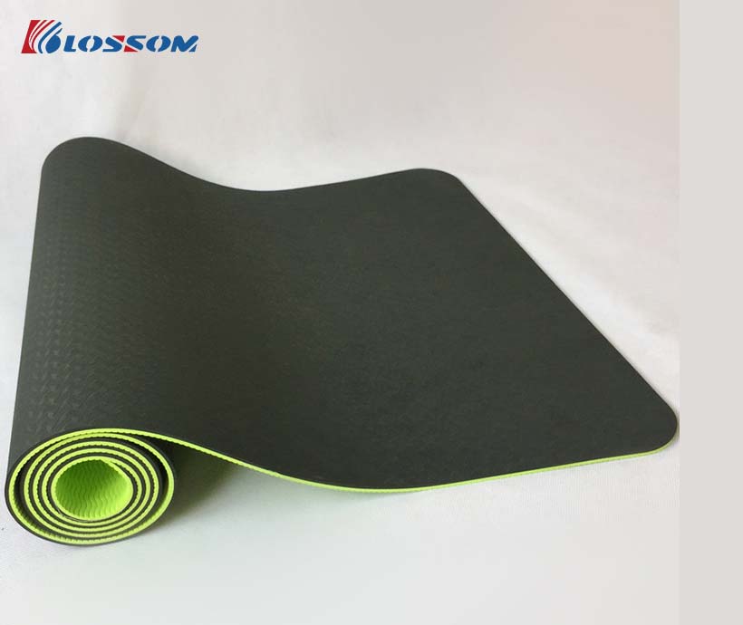 Wholesale Eco Friendly Dropship Custom 6mm Double Layer TPE Yoga Mat With Logo