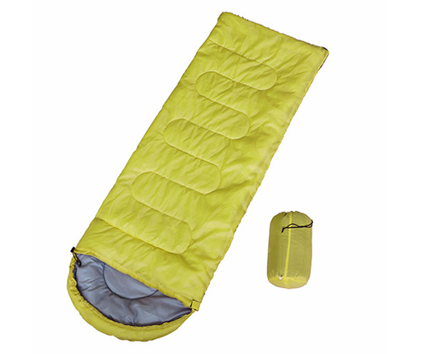 Camping hiking outdoor rectangular polyester cotton sleeping bag