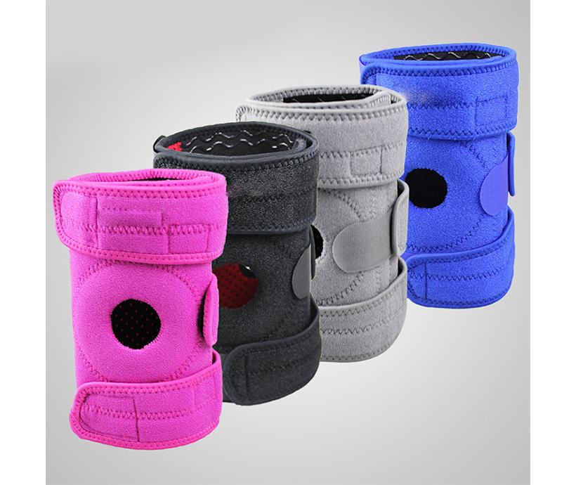 Knee Support With Adjustable Strapping Breathable Silicone Sleeve Meniscus Tear Support, Open-Patella Stabilizer Knee Brace