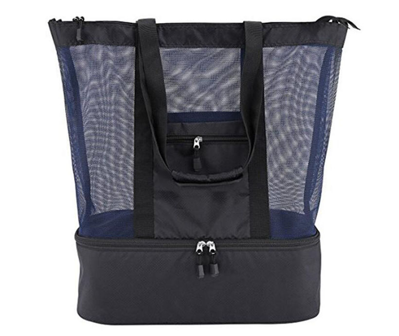 Wholesale Travel Insulated Picnic Beach Mesh Cooler Tote Bag