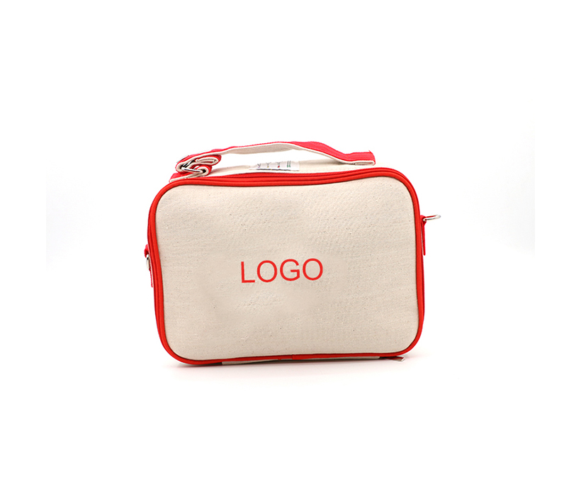 Custom Portable Jute Outdoor Thermal Promotion Shoulder Cooler Tote Lunch Bag