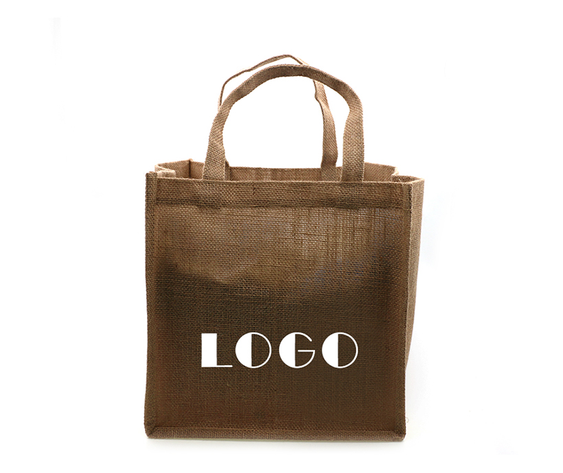 Alibaba Recyclable Durable Logo Printed Laminated Jute Shopping Tote Bag