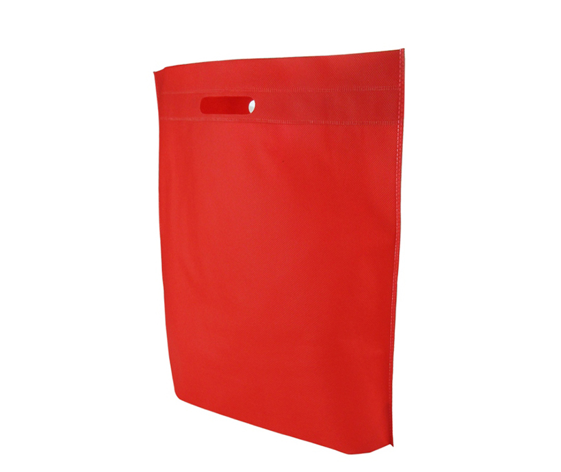 Promotional Custom Heat Seal Exhibition Non Woven Cut-Out Handle Tote Bags