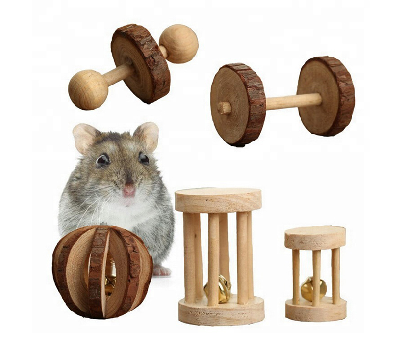 Fun and Healthy hamster Bird Dog Toy Wooden Pet Toy Grinding Supplies