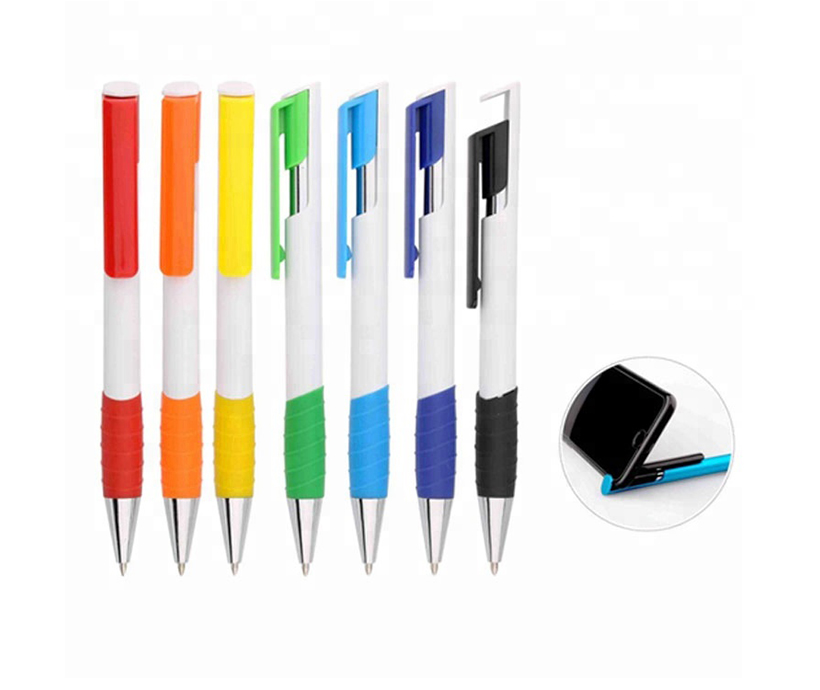 Multi Color Custom Logo Printed Phone Holder Ball Pen Refill Ballpoint Pen